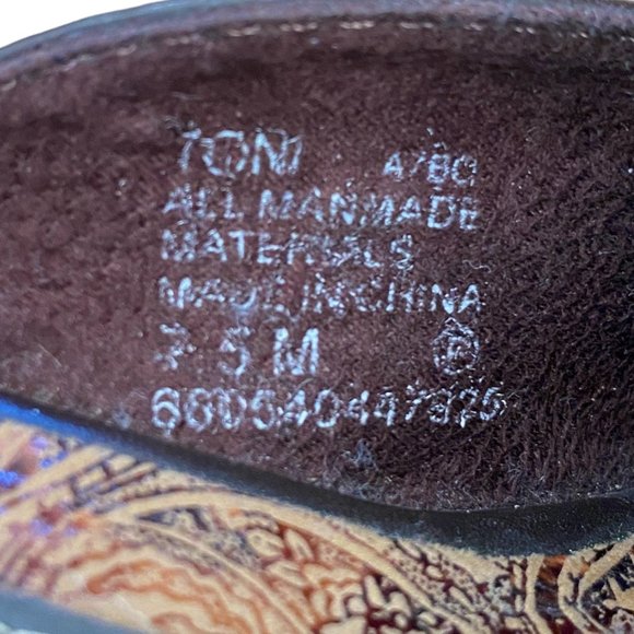 Vintage Mudd Y2K Faux Leather Chunky Block Heel Slide Slip On Mules Shoes-7.5 - Picture 10 of 11